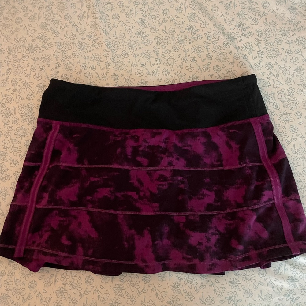 Lululemon Athletica Red Mini Skater Skirt for Athletic Style
